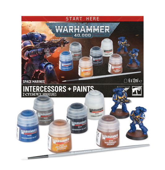 Space Marine Intercessor + Paints Set