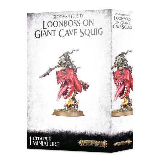 Gloomspite GItz: Loonboss on Giant Cave Squig